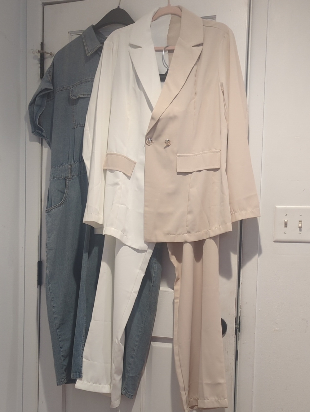 2 Outfits Two-Tone Paintsuit And Denim Dress